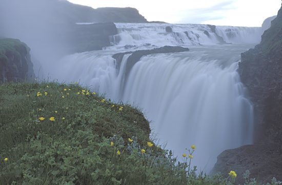 Powerful Gullfoss Waterfall