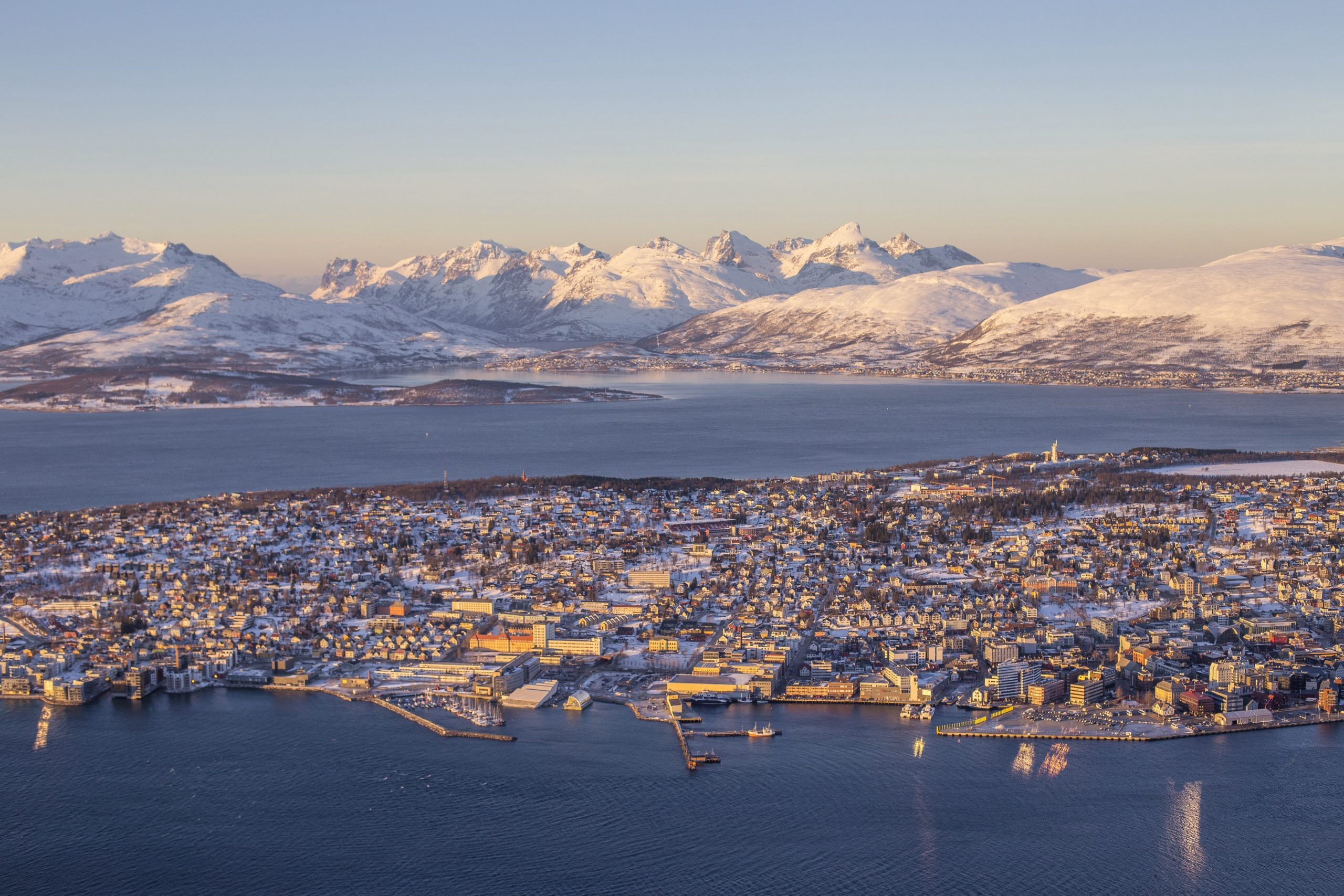 Winter aerial views of Tromso (photo credit Foap zettel Tromso)