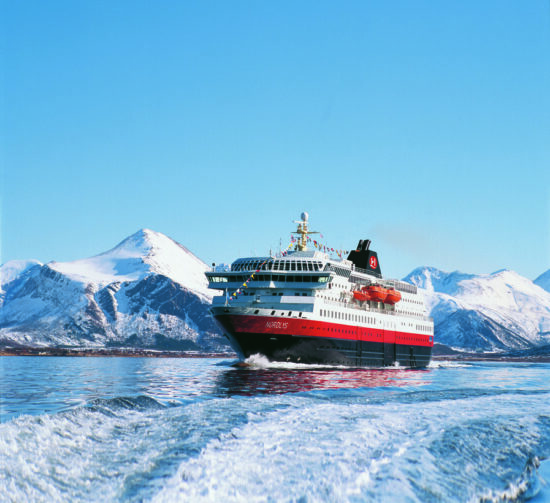 Sailing on bord Hurtigruten through the Arctic